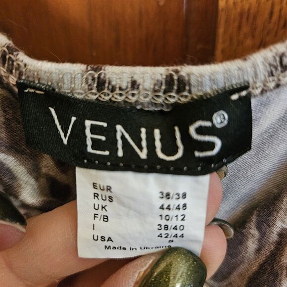 VENUS Cheetah Print Bodycon Dress Size Small | Sexy Wild Party Midi - Picture 3 of 6